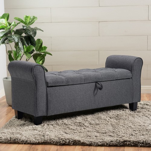 Linen chaise lounge chair - linen,