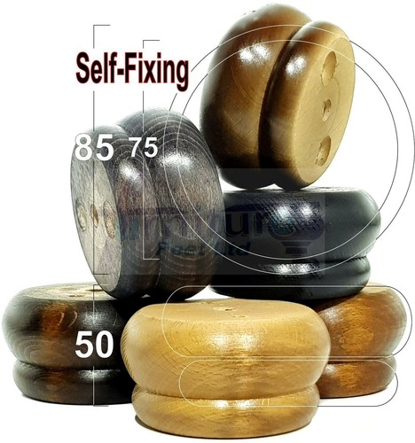 Turned wood furniture legs - 4,