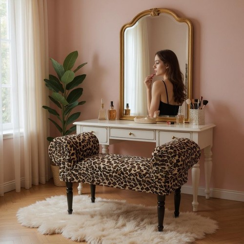 Leopard window seat bed end - window,