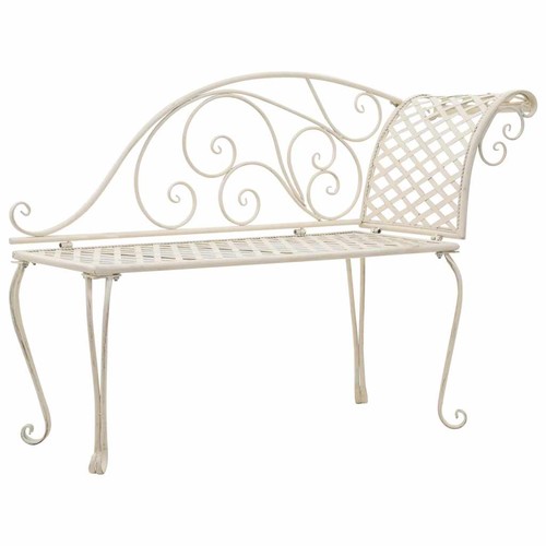 Metal garden chaise lounge - garden,